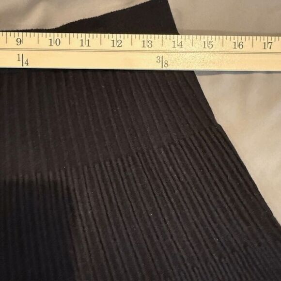 Nanette Lepore Rib Knit Sweater Skater Skirt A-line Black Stretch Size Medium - Picture 6 of 8